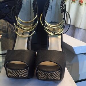 COPY - Bebe ankle strap wedges